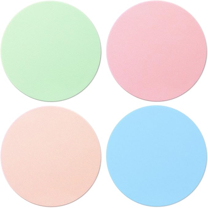 4PCS Rubber Jar Opener, Multifunctional Jar Gripper Pads, Heat Insulation Pad Kitchen Coasters for Elderly Senior Suffering from Weak Hands Arthritis，4 Colors