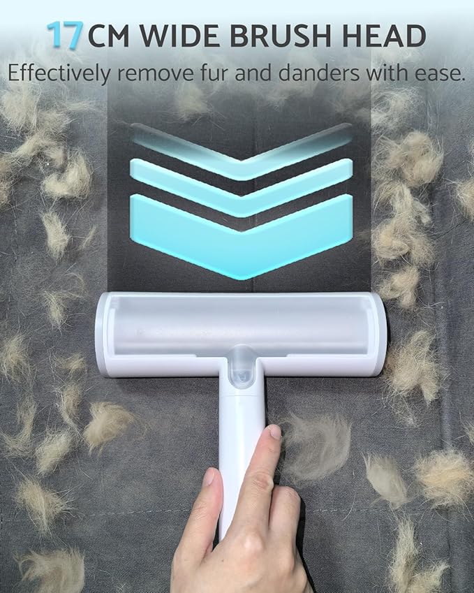 Pet Hair Remover, Reusable Cat & Dog Hair Removal Tool, Fur Removal Tool, Reusable Lint Roller for Furniture, Couch, Carpet and Bedding, Easy to Use & Clean Out