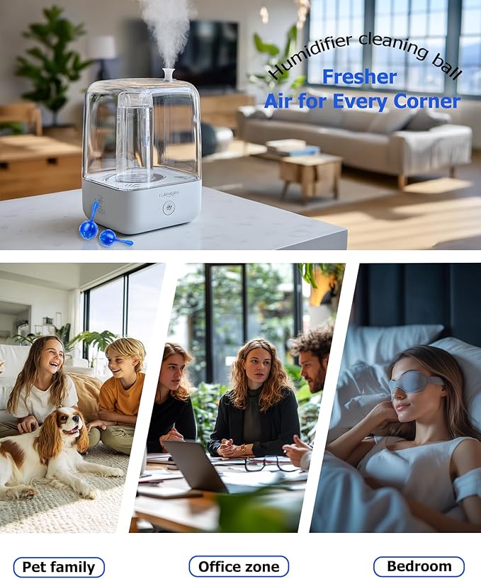 ZhenD 16 Pack Humidifier Cleaner Anti-Scale Balls: Stop White Dust, Extend Humidifier Life, Prevents Hard Water Build-Up, Easy Use