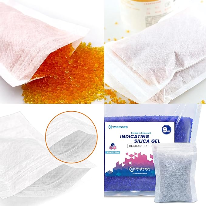20 Packs Breathable Paper Bags, Zip Lock Storage Bags for Small Items, Silica Gel Beads, Desiccant, Jewelry, Samples, 4.3 by 6.3 Inch