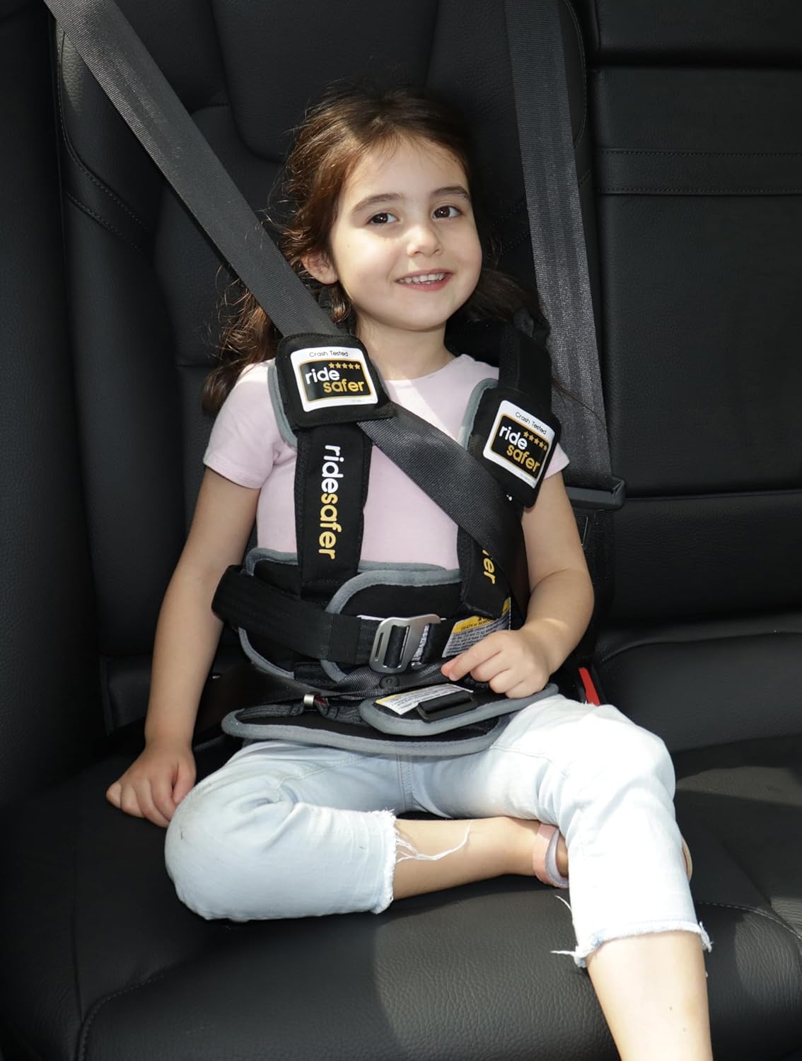 Extra Large Black, Lightweight, Compact, Portable Car Seat - Perfect for Travel and Everyday Child Safety