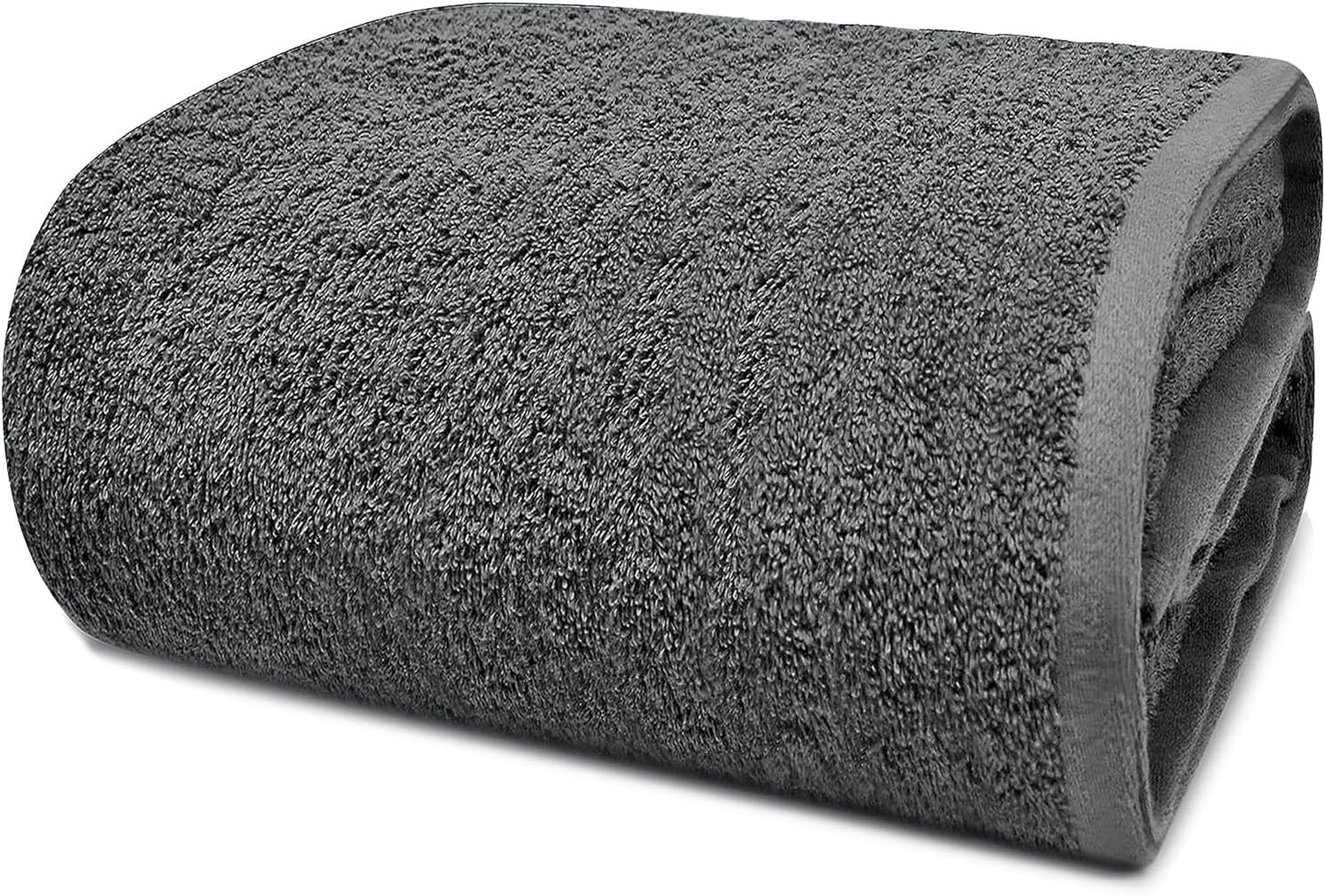 DAN RIVER Pack of 1 Bath Sheet 40x80 Inches, Extra Large Gray Bath Towels Oversized, Absorbent Cotton Towels for Bathroom