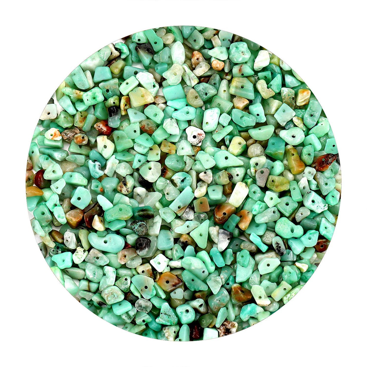 420PCS Chip Stone Beads Amazonite, Irregular Gemstones Healing Crystal Loose Beads Crushed Chunked Crystal Pieces with Plastic Box for Bracelet Jewelry Making DIY Art Crafts (Amazonite)