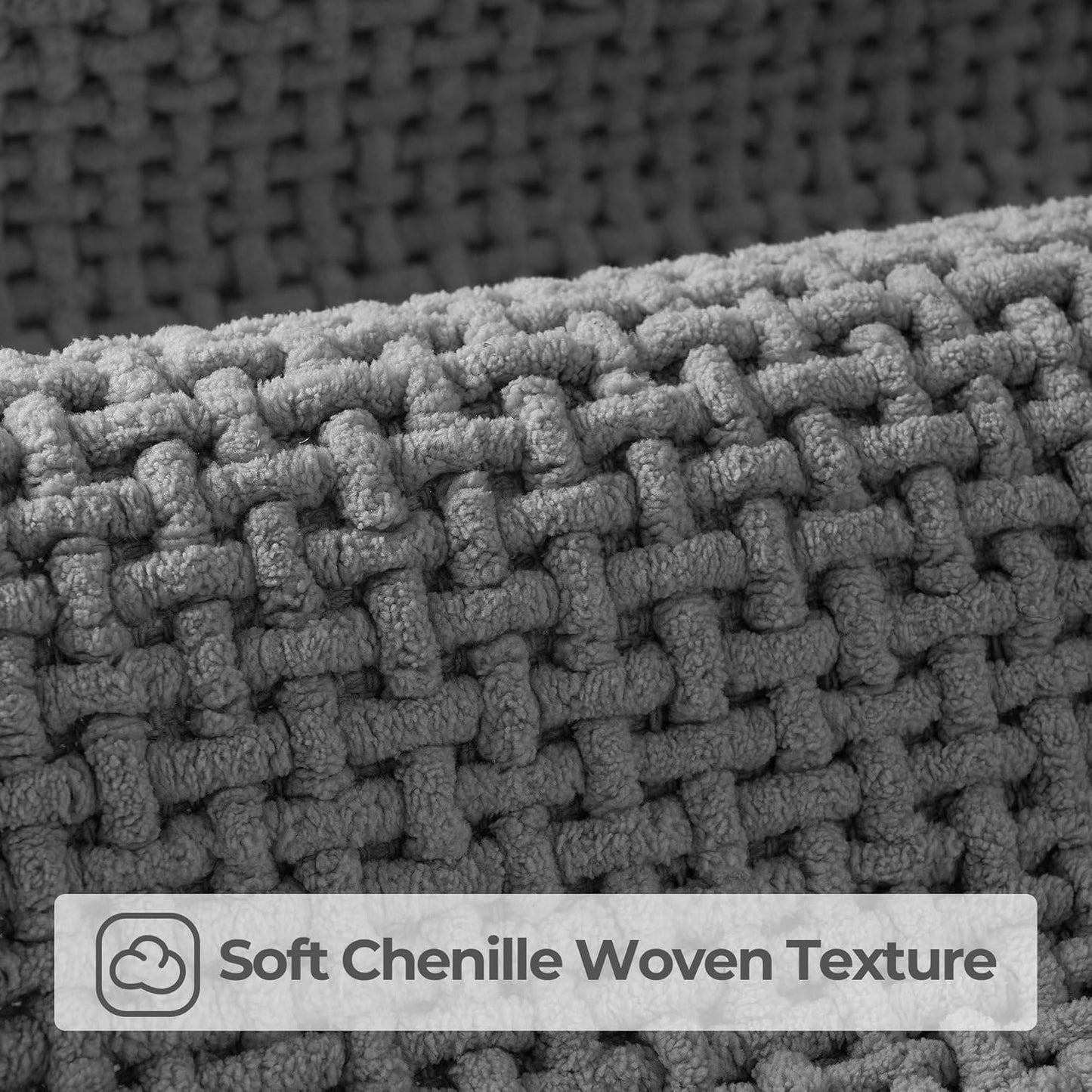 GRANNY SAYS Gray Bathroom Rugs, Absorbent Bath Mats for Bathroom, 24" x 16", Soft Chenille Bathroom Mat, Small Bath Rugs Non Slip Washable, Quick Dry, Thin, Rug for Tub and Shower