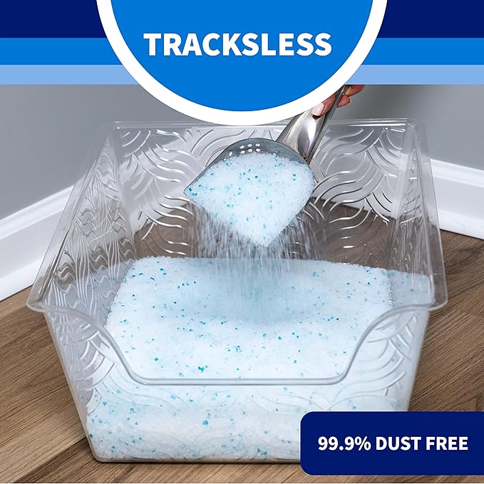 Litter Pearls Tracksless Unscented Non-Clumping Crystal Cat Litter with Odorbond, 20 Pounds