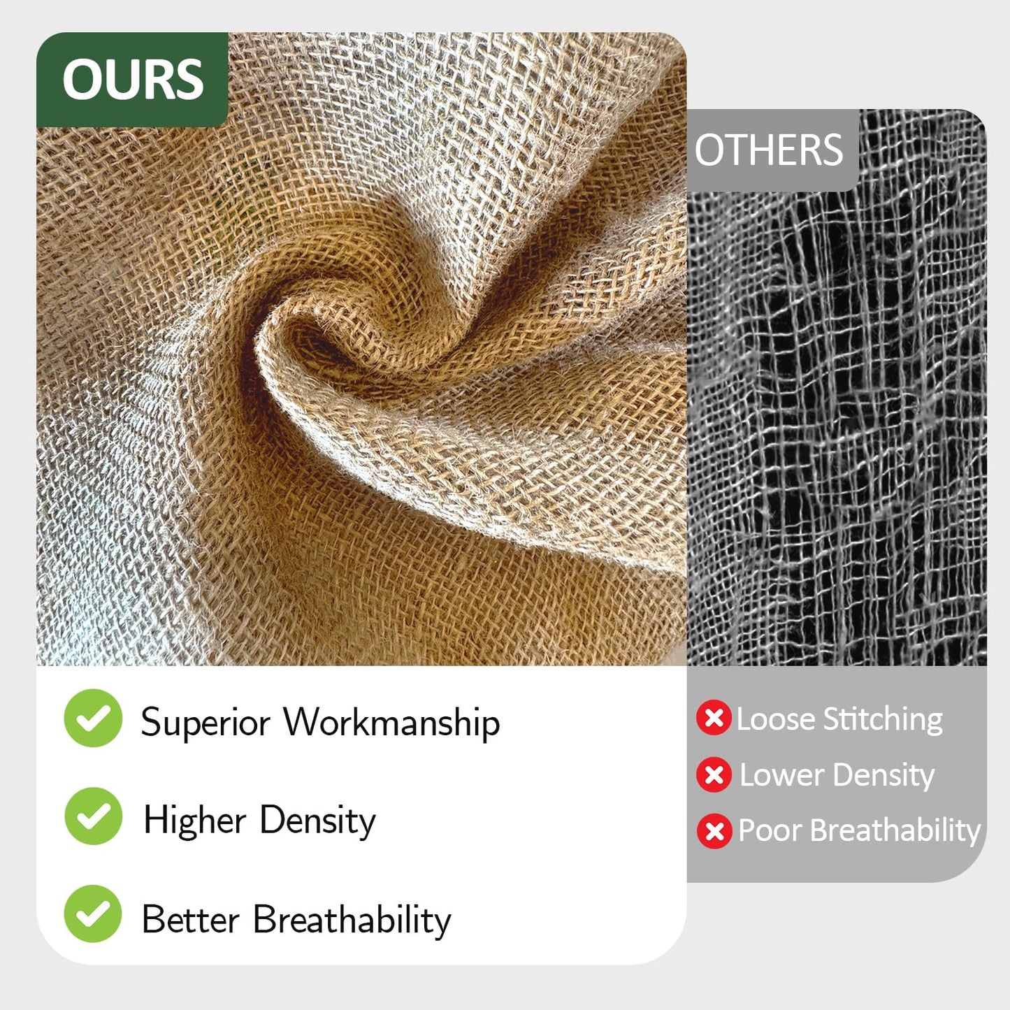 Liaycco 60" x 100 Feet Burlap Fabric Roll 33 Yards – Burlap Fabric by The Yard for Tree Wrap, Garden Plant Cover, Weed Barrier, Landscaping & DIY Crafts, Ideal for Outdoor Winter Protection