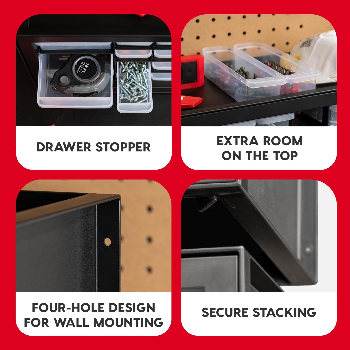 IRIS USA 36-Drawer Storage Cabinet, Made in USA, Small Parts Storage Craft Organizer, Tool Chest, Hardware, Electronics, Screws, Nuts & Bolts, Garage & Workshop Storage, Teacher Toolbox, Black