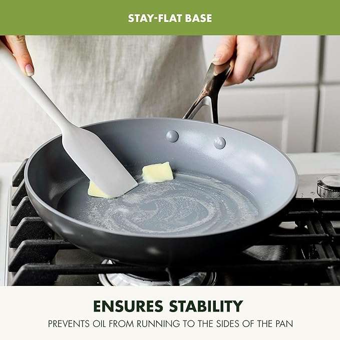 GreenPan 11" Valencia Pro Ceramic Nonstick Frying Pan Skillet, Hard Anodized PFAS-Free Cookware, Induction Ready, Compatible on All Cooktops, Dishwasher & Oven Safe, Stainless Steel Handle, Gray