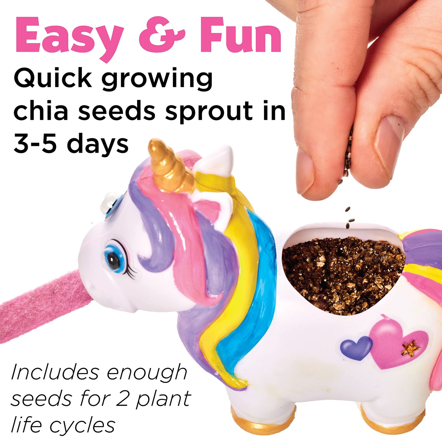 Creativity for Kids Unicorn Self-Watering Plant Pet, Unicorn Crafts for Girls, Kids DIY Craft Kit & Spring Crafts (Ages 6+)
