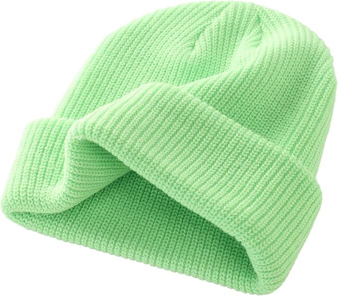 Connectyle Classic Double Layer Knit Beanie Hat Warm Thick Acrylic Winter Hats Daily Cuffed Beanies Watch Hat for Men Women