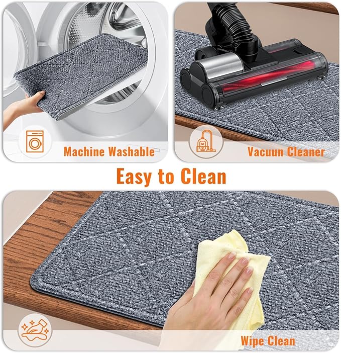 Stair Treads Non-Slip for Wooden Steps, 4Pack - 8" x 30" Edging Stair Runner Indoor for Kids Elders & Pets, Washable Carpet Stair Treads with Peel & Stick Reusable TPE Backing, Grey