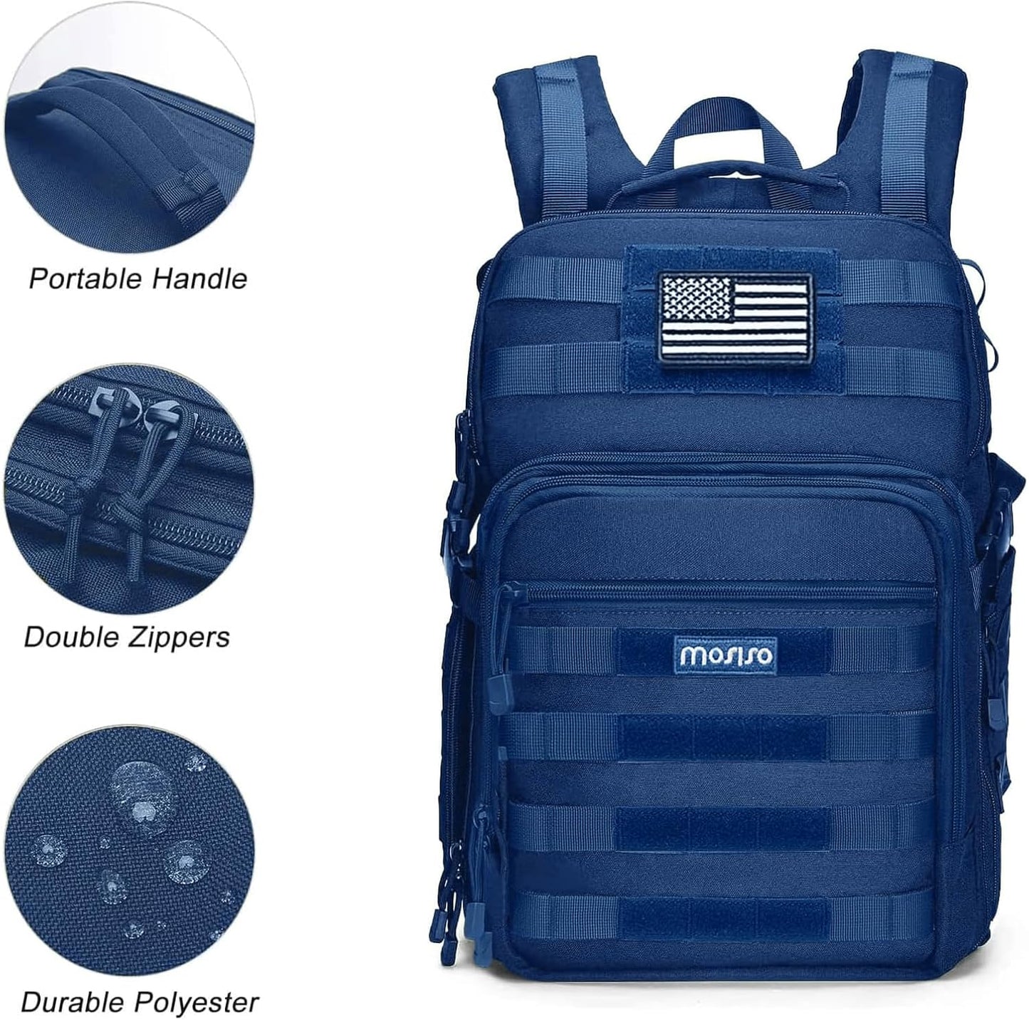 MOSISO Camera Backpack, DSLR/SLR/Mirrorless Tactical Camera Bag Case with Laptop Compartment Compatible with Canon/Nikon/Sony, Royal Blue