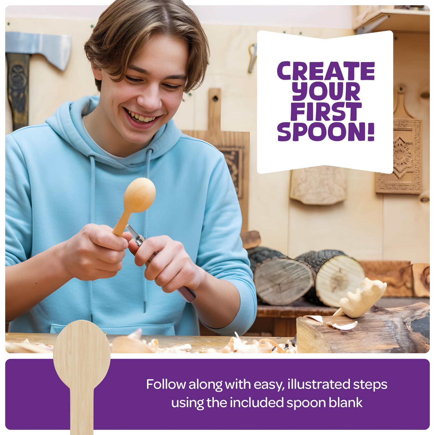 Wood Whittling Kit - Wood Carving Tools - Crafts for Adults - Easter Unique Gifts - Teen Boy Gifts - Birthday Gift Ideas for Women - Hobbies DIY Kits for Adults, Boys, Girls, Women, & Men