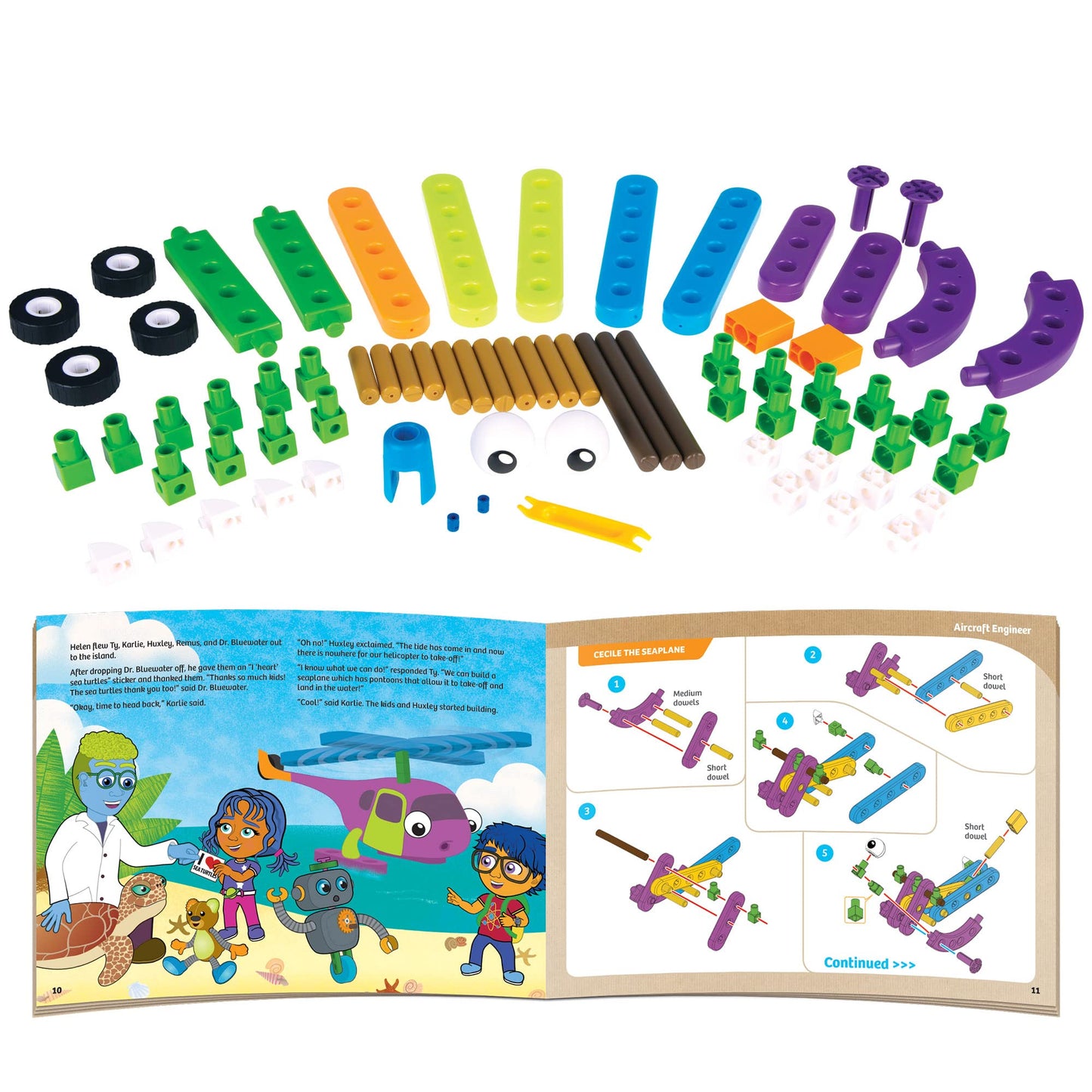 Thames & Kosmos Kids First Aircraft Engineer | STEM | 32 Page Full-Color Illustrated Storybook | Ages 3+ | Preschoolers & Kindergartners | Develop Fine Motor Skills | Parents' Choice Gold Award