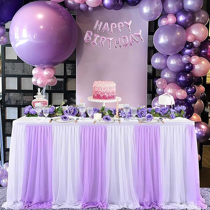 DearHouse 2Pack Artificial Peony Flower Garland - 6ft/Strand Silk Peony Garland with Pink Flowers for Wedding Party Table Decoration,Deep Ruby (Purple)