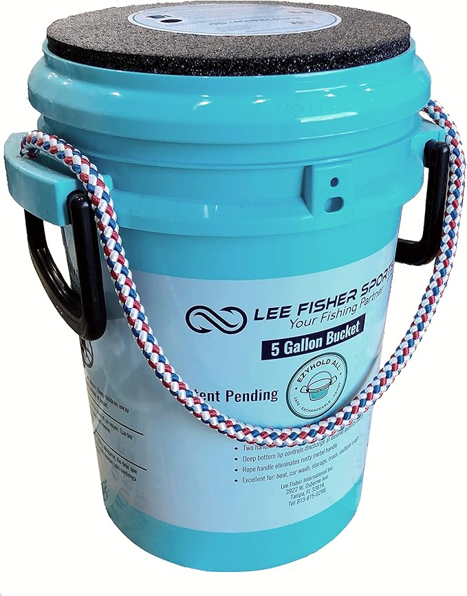 5 Gallon ISmart Bucket Rope Handle with Padded Seat (Aqua Logo Printed)