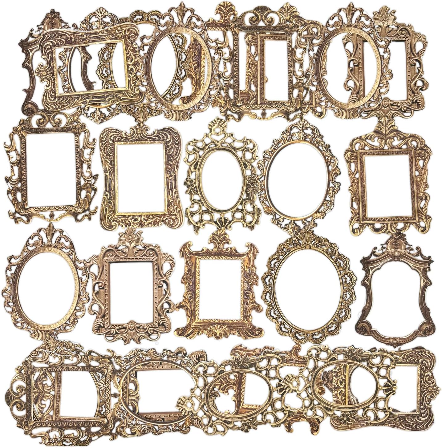 30Pcs Vintage Scrapbook Paper Photo Frame for Scrapbooking Junk Journal Collage Diary Embellishment DIY Photo Album DIY Craft Decoration, 10 Patterns (YSDC1)