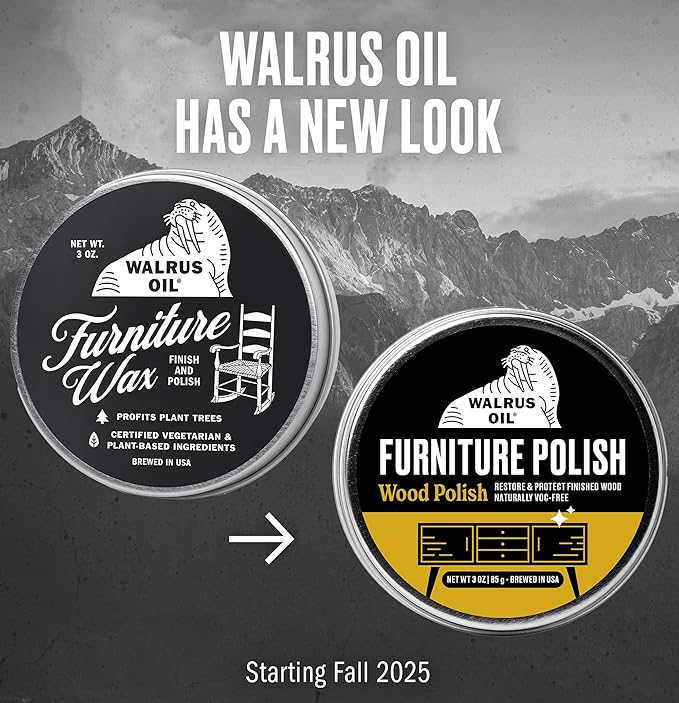 WALRUS OIL - Furniture Oil and Polish Bundle. Finish, Restore, and Protect Wood Surfaces.