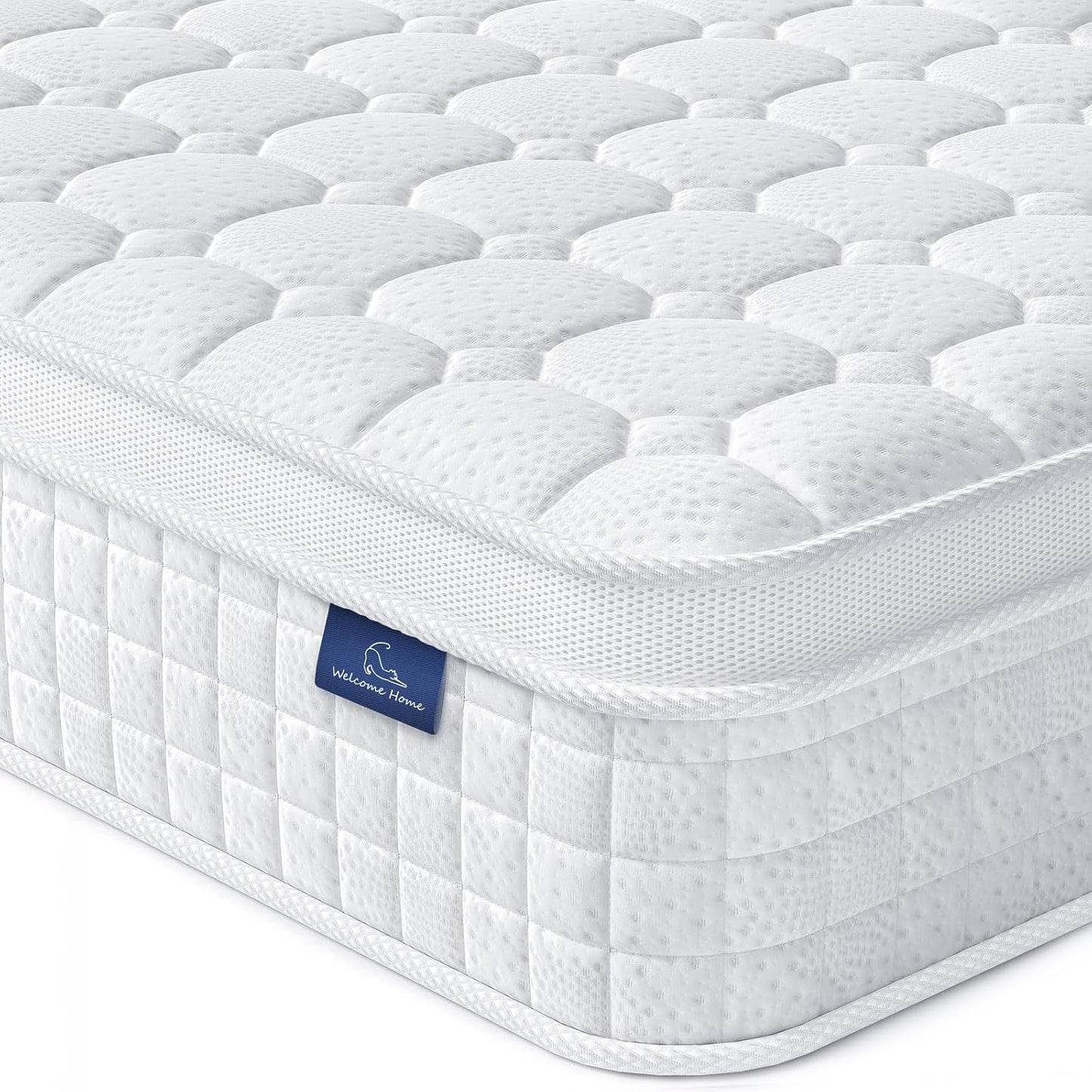 Vesgantti 12 Inch Multilayer Hybrid Twin XL Mattress - Multiple Sizes & Styles Available, Ergonomic Design with Memory Foam and Pocket Spring, Medium Firm Feel, White