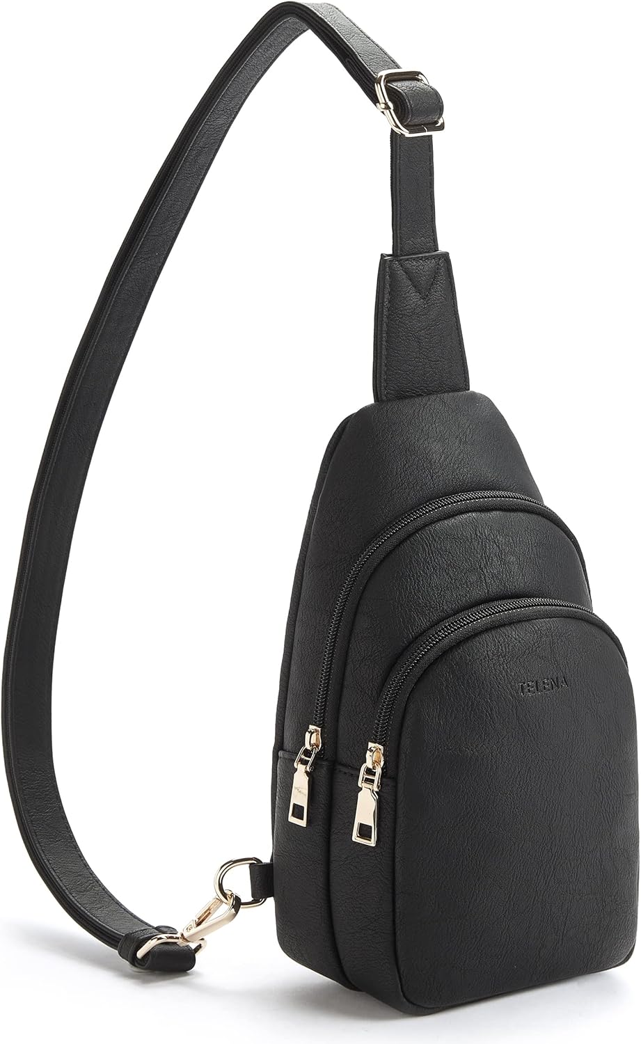 Telena Small Sling Bag for Women Leather Crossbody Fanny Packs Chest Bag for Women