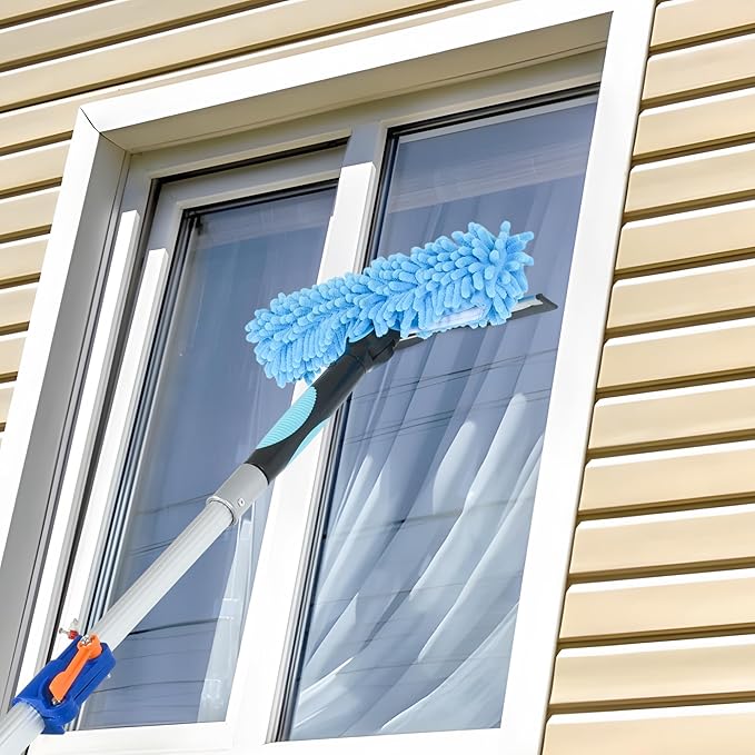 Telescoping Extension Pole, 6-24FT Multi-Purpose Extendable Pole with Universal Twist-on Metal Tip, Aluminum Telescopic for Paint Roller, Duster and Cleaning