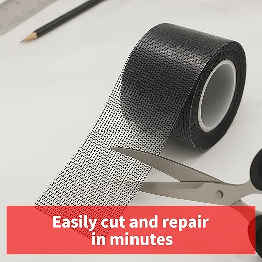 Windows Screen Repair Tape, 2 in x 20 FT Strong Adhesive Fiberglass Mesh Patch Tape, Waterproof Screen Rrepair Kit for Windows or Doors