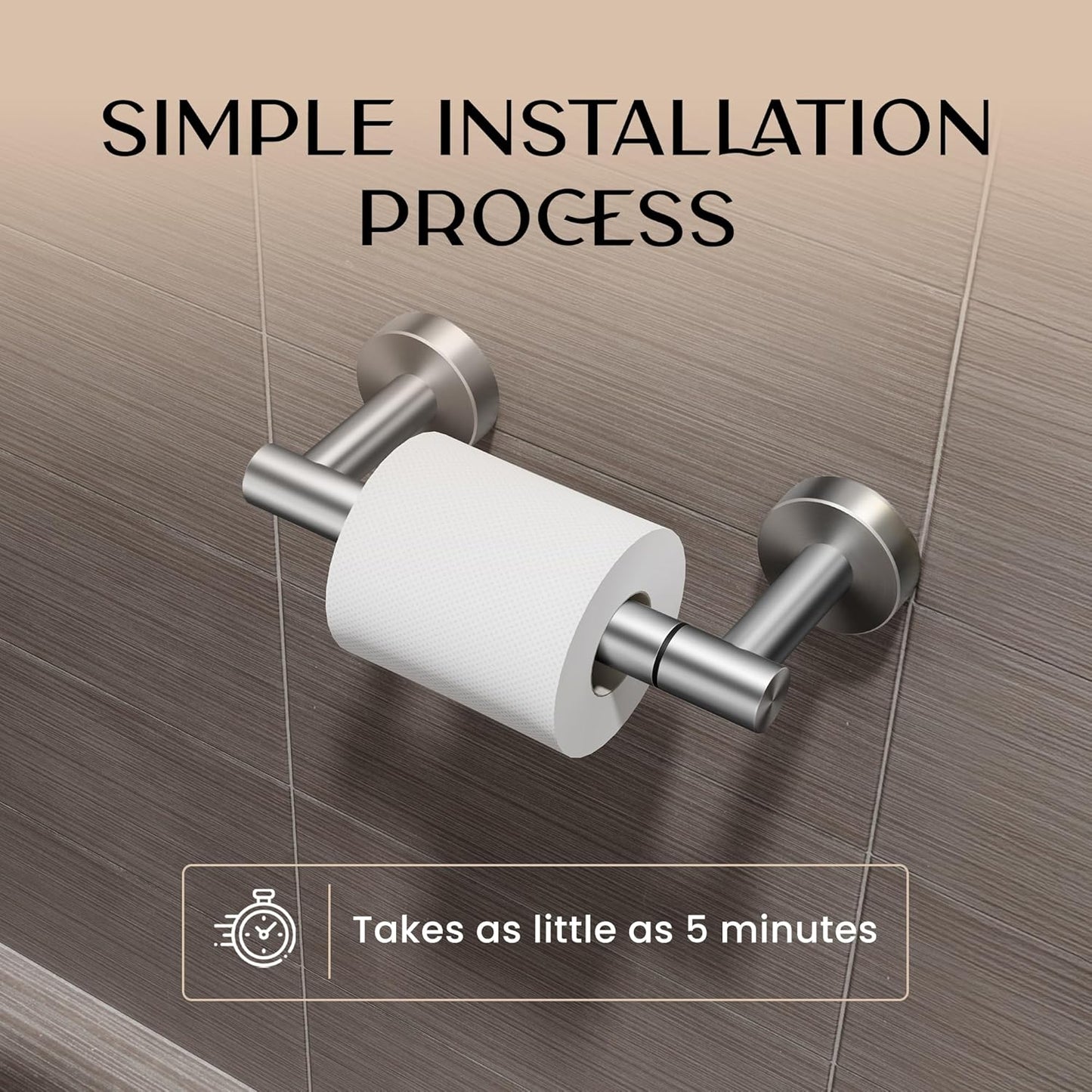 Day Moon™ (2 Pack) Brushed Nickel Toilet Paper Holder - Toilet Paper Holder Wall Mount