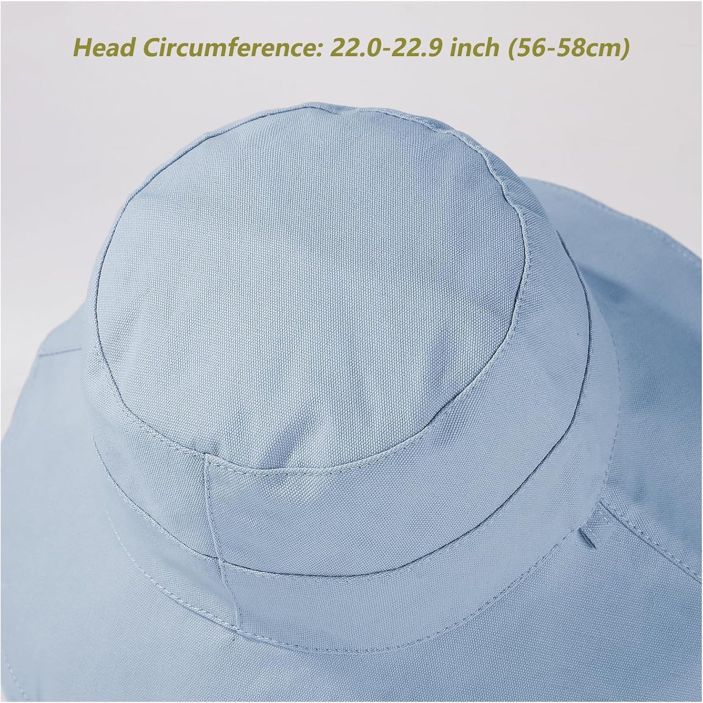 vidsel Womens Sun Hats Wide Brim Reversible Bucket Cotton Hat Packable Summer Travel Cap with Hat Clip,UV Protection