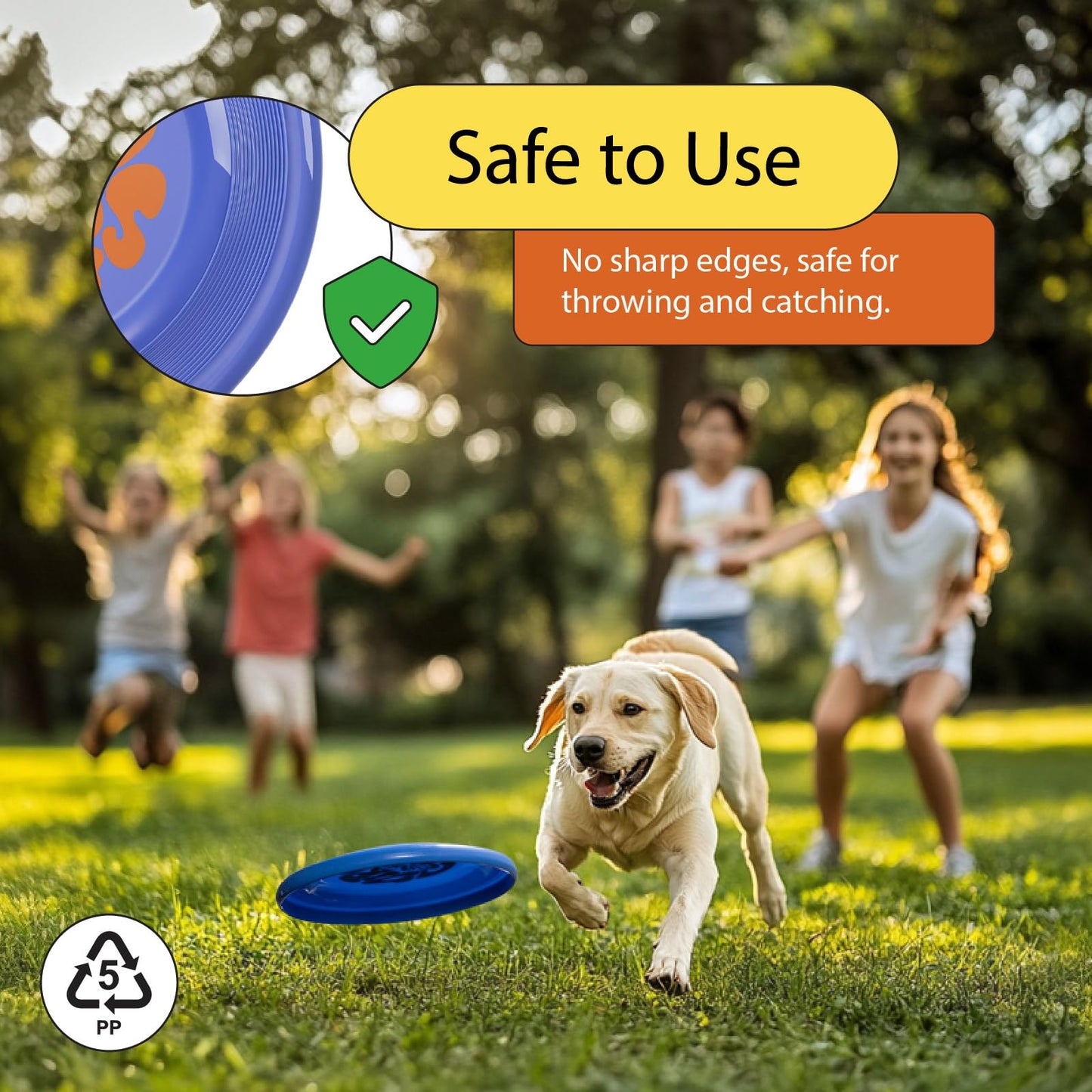 Frisbee Fastback Outdoor Flying Disc for Kids, 9.35 Inch Lightweight Sports Disc, Dog-friendly, for Beach Lawn Backyard Games and Family Fun - 100g