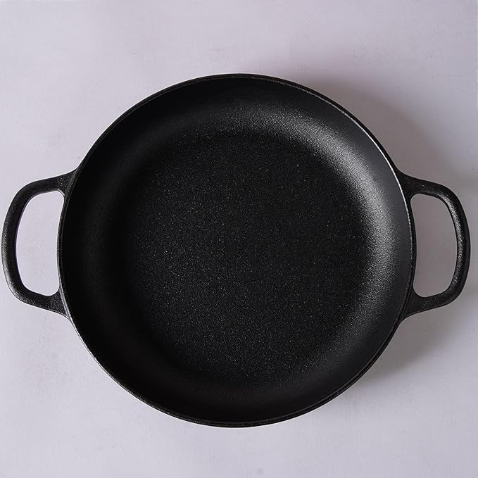 Crucible Cookware Cast Iron Bread Pan, Sour Dough Artisan Bread Oven – Pre-Seasoned – Round 26 cm, 6.25 L (6.6 qt) – Boule Pan with a Deep Lid for Steam Baking