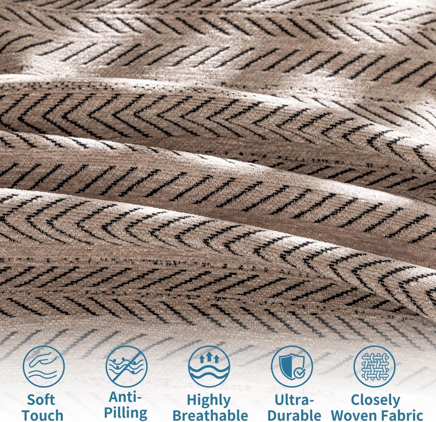 Nobildonna Sofa Cover Washable Soft Thicken Chenille Couch Cover with Tassel,Waterproof Sofa Slipcover for 2-3 Cushion Couch,Sectional Sofa,L-Shaped Furniture Protector Pet-Friendly,Brown 71"x118"