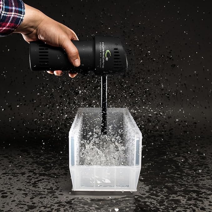 O2 Industrial Hurricane Compressed Air Duster - Powerful Cordless Compressed Air Cleaner, Rechargeable Mini Dust Fan Electric Blower for Computer, Keyboard, Electronics, Car Detailing, Home Cleaning