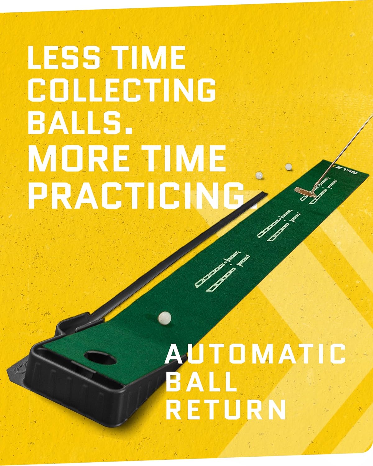 SKLZ Putting Green: Perfect Your Golf Skills with Realistic Home Practice - Improve Your Putting Stroke, Lower Your Scores, and Enjoy Convenient, Training Anytime, Anywhere!