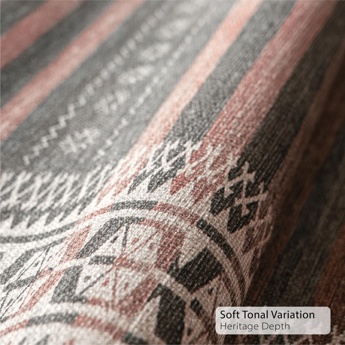 KNOTTING MATTERS Vibe Stripe 10’ x 14’ Area Rug – Sand, Charcoal & Clay Heritage Flatweave, Low-Pile – Easy Clean Area Rug – Perfect for Living Room, Dining Room, Bedroom – Pet & Kid Friendly