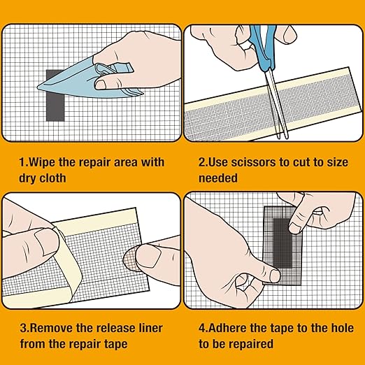 BIGTEETH Gray Screen Repair Tape - 2x79 inches Waterproof Screen Tape with Strong Adhesive Backing for Window and Door Screens,Mesh Tent Screens and Pool Screens etc