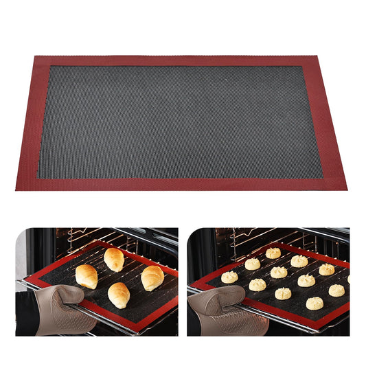 KitchenRaku Perforated Silicone Baking Mat, 15.7"x11.8" Reusable Silicone Baking Sheets for Oven, Nonstick Bread Mat for Cookies, Macarons, Bread and Pastry