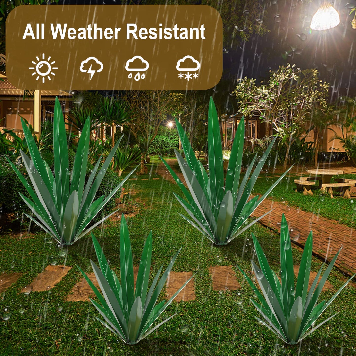 Homight Metal Tequila Country Sculpture DIY Tequila Plant Home Decor Country Tequila Garden Ornament Indooutdoor Statuette Patio Lawn Patio Stake Decoration Gift to The Garden…