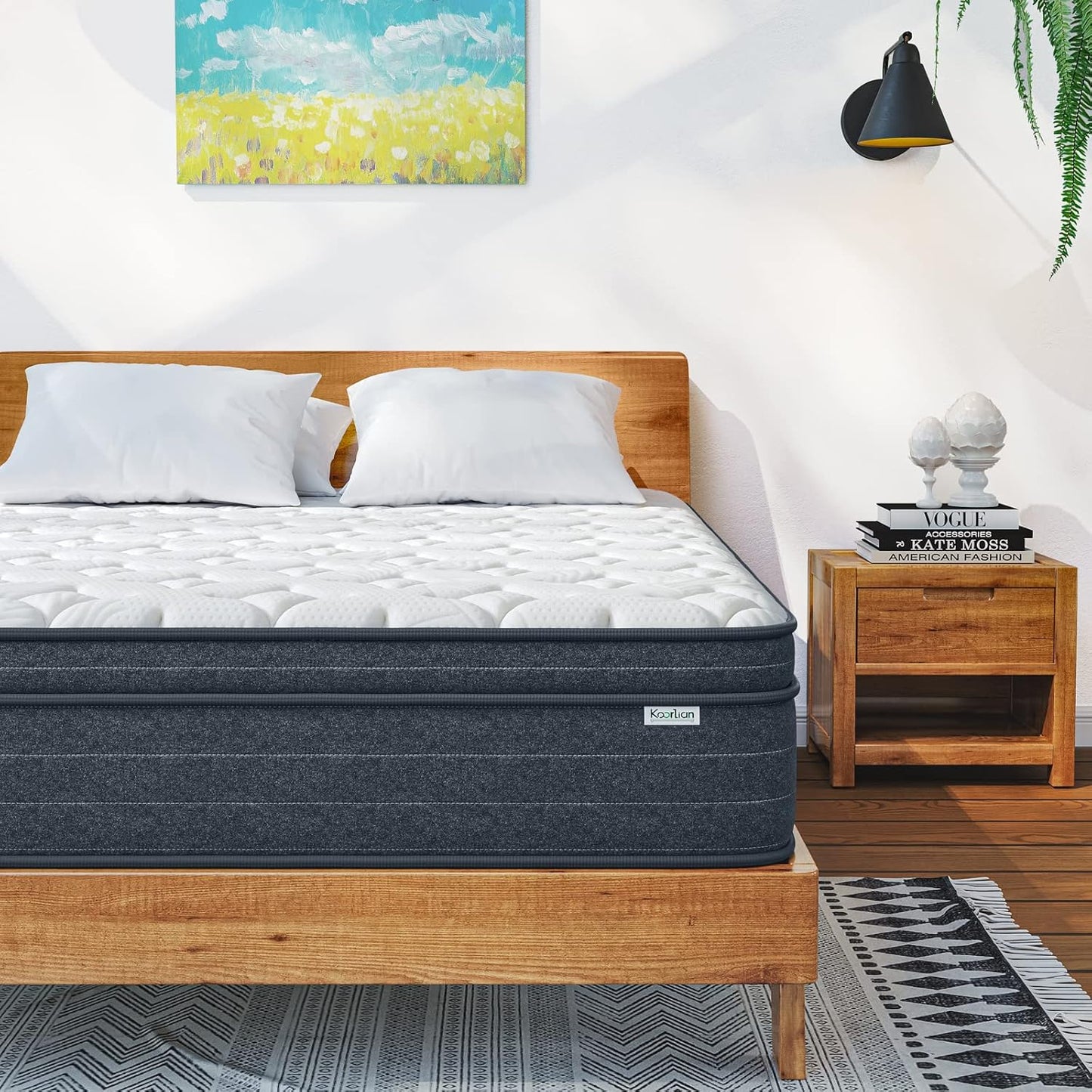 XL Twin Mattress 12 Inch in a Box - Memory Foam & Pocket Spring Bed Mattress for Back Pain Relief, Cool Breathable Fiberglass-Free Cover, Medium Firm, CertiPUR-US Certified