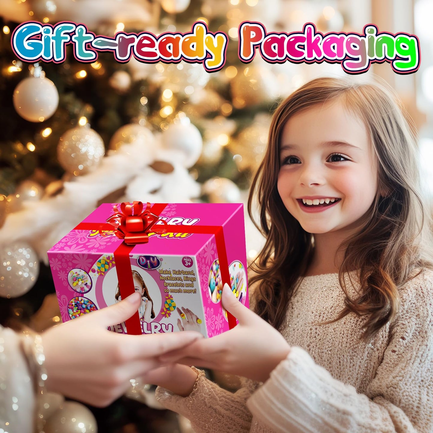 FUNZBO 520+ Snap Pop Beads - Jewelry Making Beads Charms Style Craft Kit, Arts and Crafts for Kids Ages 4-8, Toys for 3 4 5 6 7 Years Old Girls Birthday Gifts Ideas, Bracelet Necklace Ring for Girls