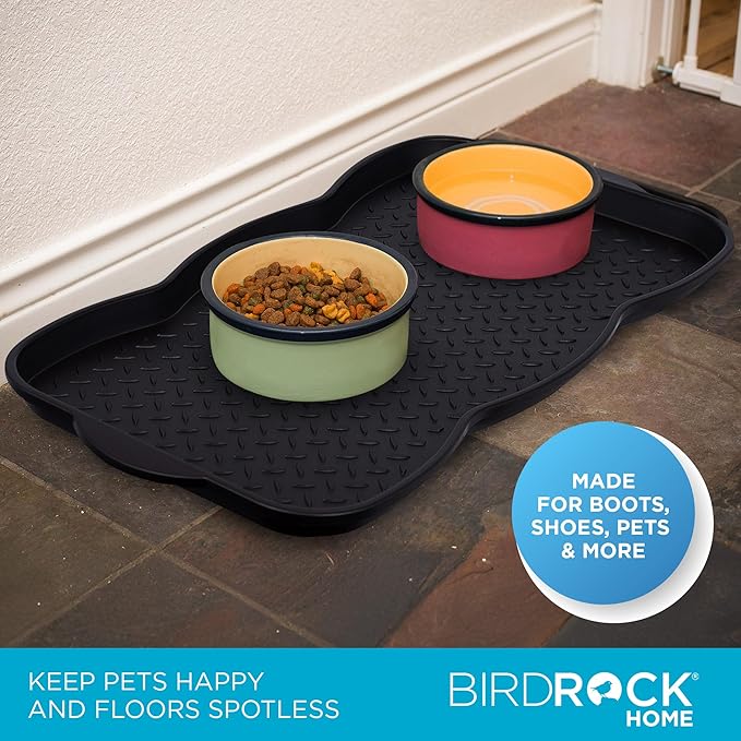 Internet’s Best Multi-Purpose Boot & Shoe Tray | 2 Qty | 29.75 x 15 Round | Protects Floors from Water and Dirt | Waterproof for All Weather Indoor or Outdoor Use | Pet Bowl Mat