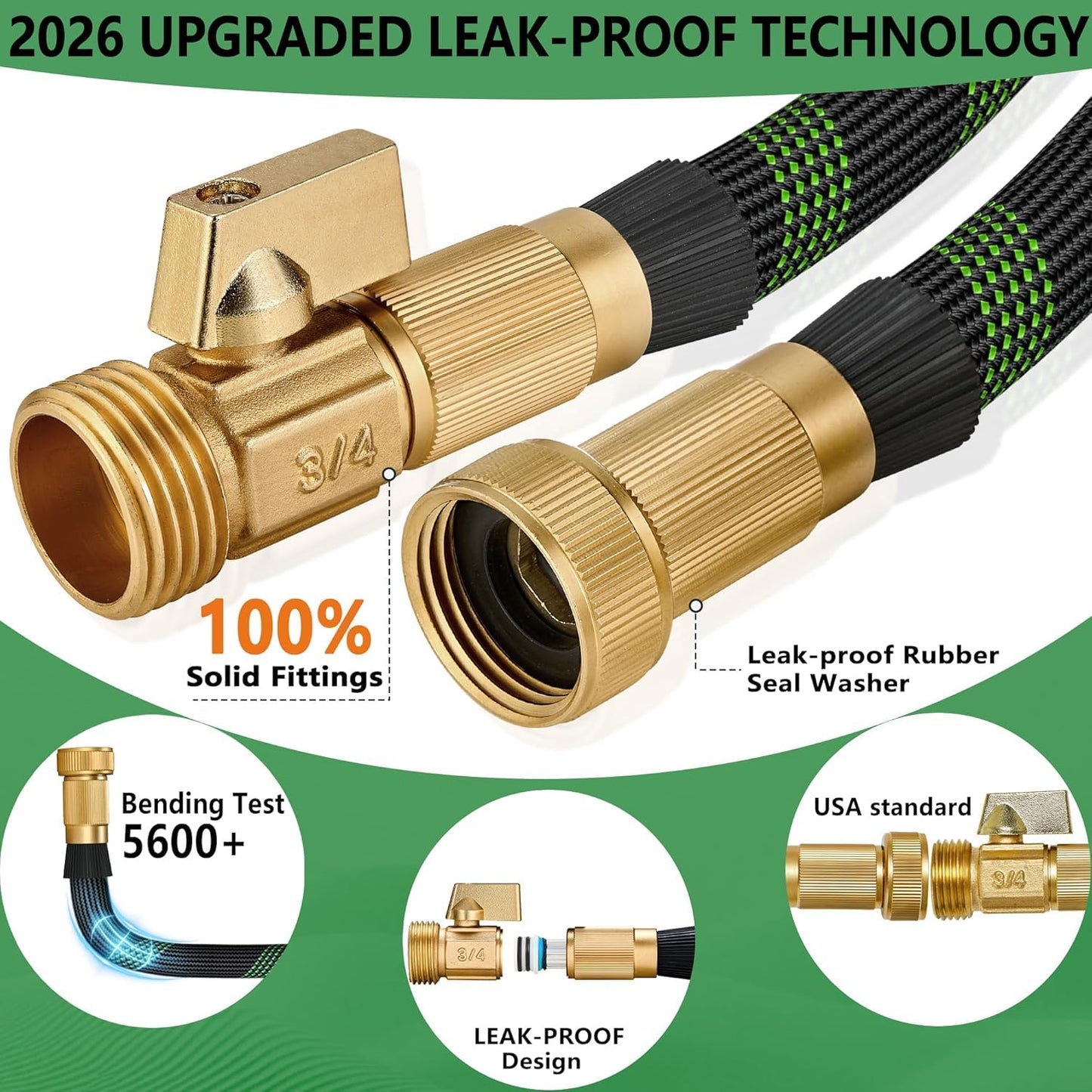 150 ft Garden Hose, Flexible Ultra Lightweight Durable Garden Hose, Kink-Free Water Hose with 10 Function Sprayer - Non-Shrinking Garden Hoses, Easy to Store,All-Weather, Car Washing Pipe Garden Hoses