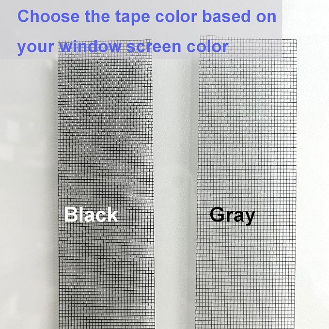 WELSTIK Screen Repair Tape,3-Layer Strong Adhesive Window Screen Doors Repair Patch Tape,Fiberglass Covering Mesh Repair(2"x79" Gray