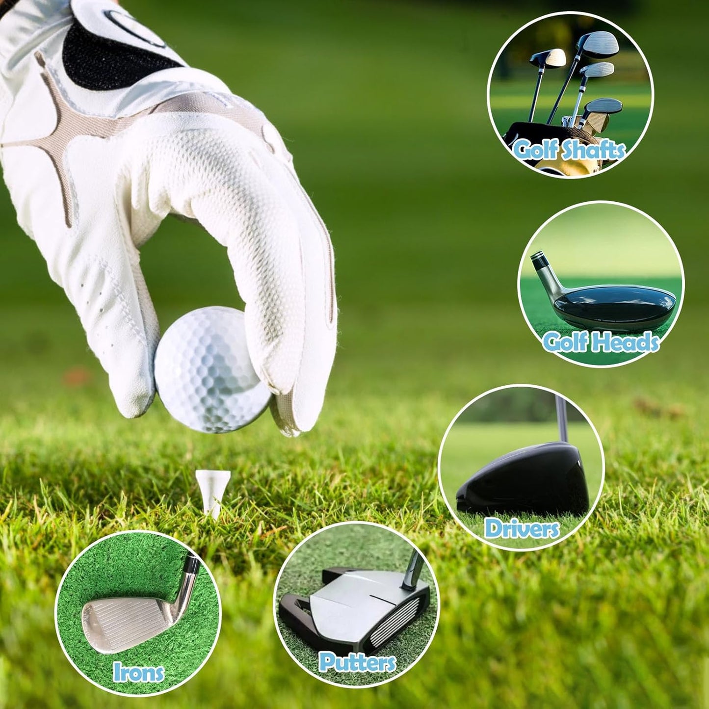 Golf Club Epoxy - Waterproof & Extra Strength - 5 Minute Golf Shaft Repair - Quick Cure Golf Epoxy for All Golf Shafts, Golf Heads, Drivers, Putters, and Irons，Ideal for Clubhouse & Home