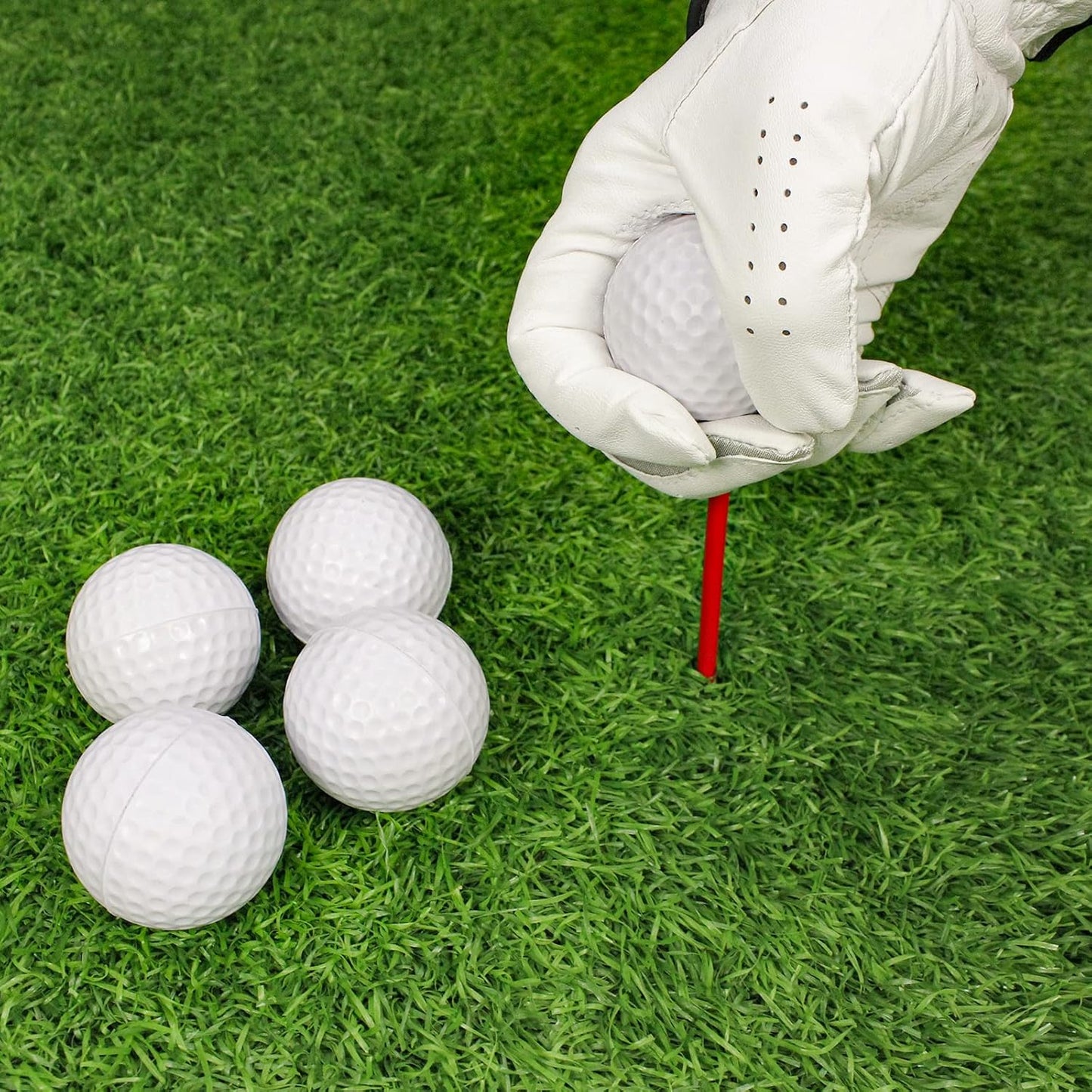 KOFULL Foam Golf Practice Balls, 24/50 Pack Realistic Feel and Limited Flight Training Balls for Indoor or Outdoor, Soft Practice Golf Balls for Backyard