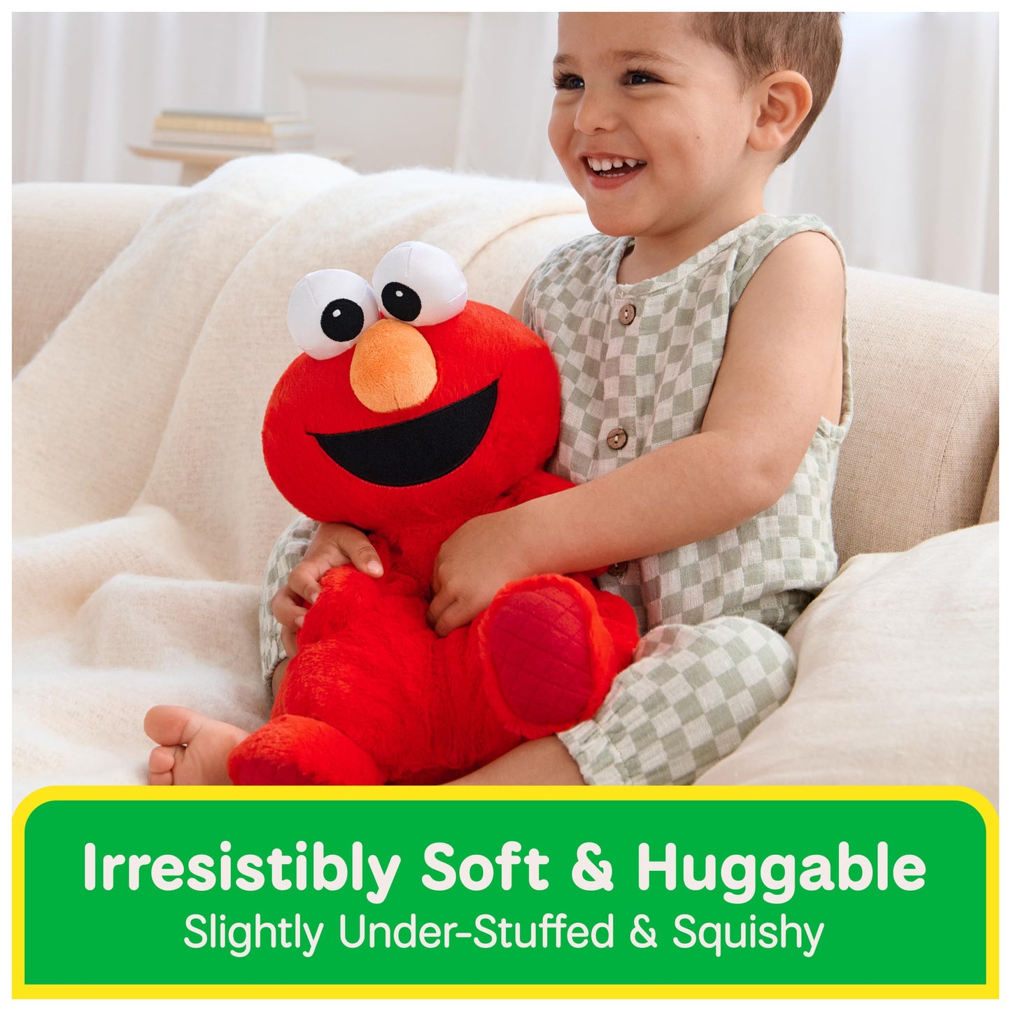 GUND Sesame Street Official Oh So Snuggly Elmo Plush, Plush Muppet, Sensory Toy, Sesame Street Stuffed Animals for Babies and Infants, Red, 12.5”
