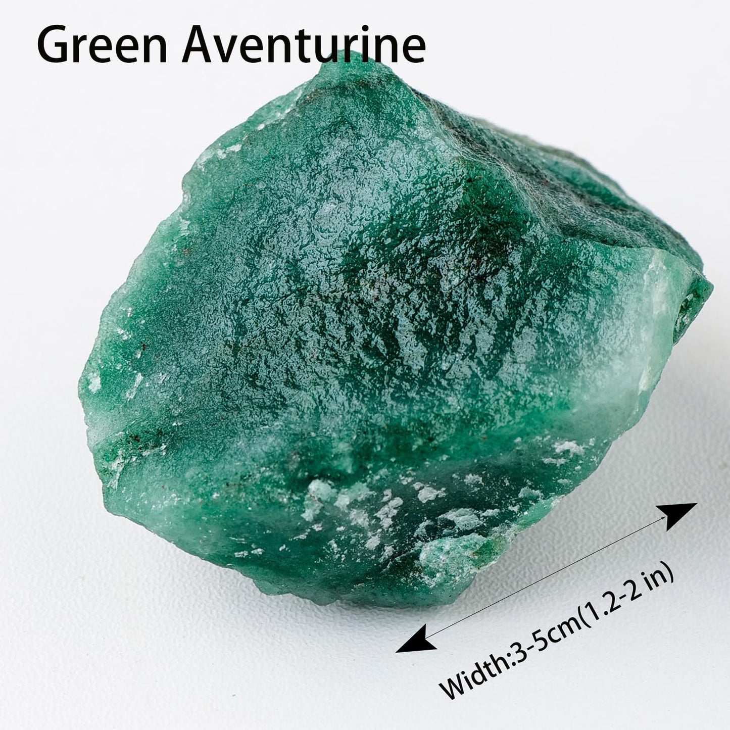 Apengshi 1.2-2'' Green Aventurine Raw Stone Natural Crystal Healing Crystal and Stone Rough Rocks for Fountain Home Garden Decor Meditation
