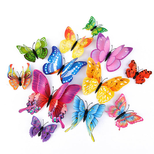 OPSEAM Butterfly Wall Décor 72 PCS, 3D Butterflies Stickers for Party Decorations with Magnets(Colorful, 72)