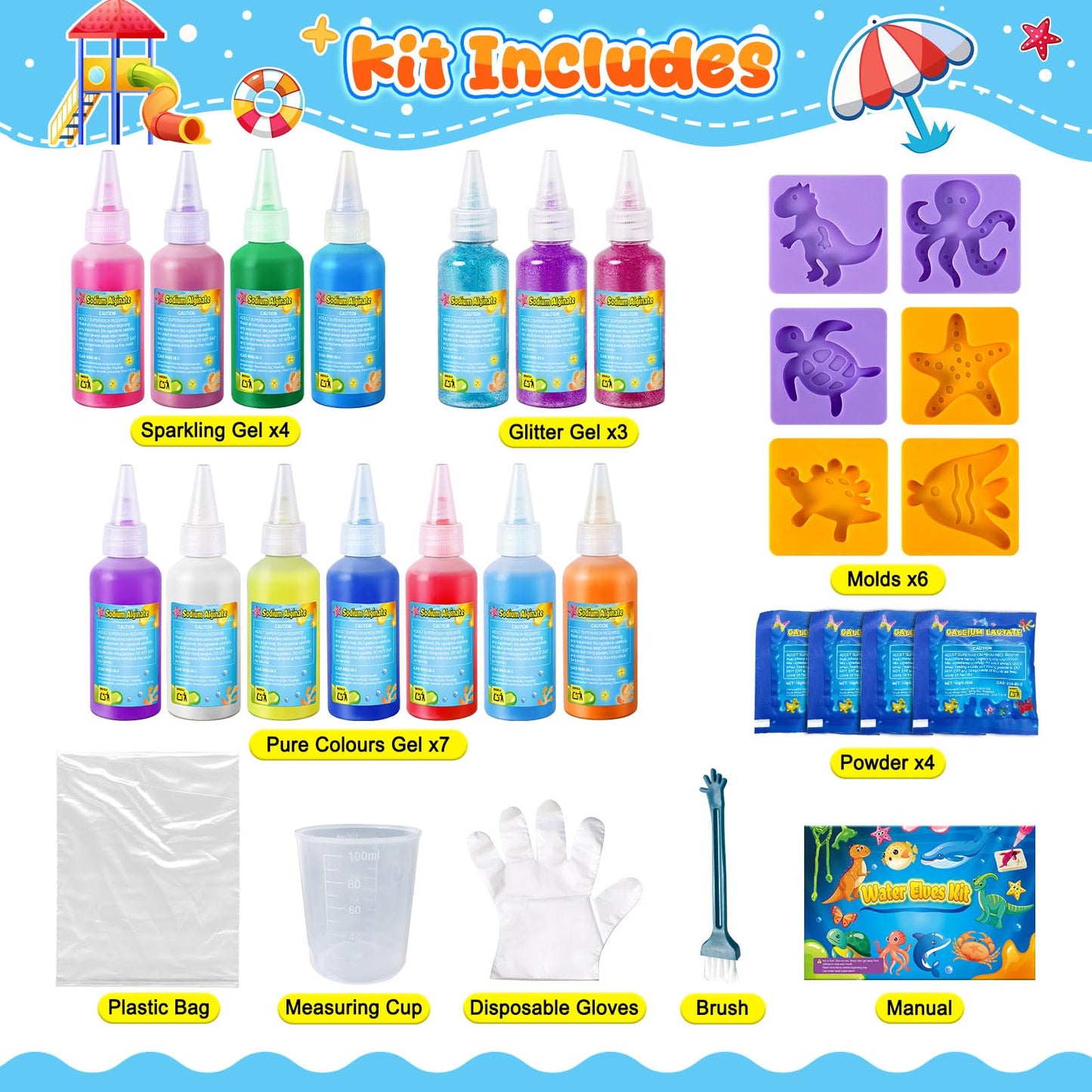 Kacwsoay Magic Water Elf Toy Kit - 14 Colors Toys Crafts Birthday Gifts for Boys and Girls Age 5 6 7 8 9 10 11 12