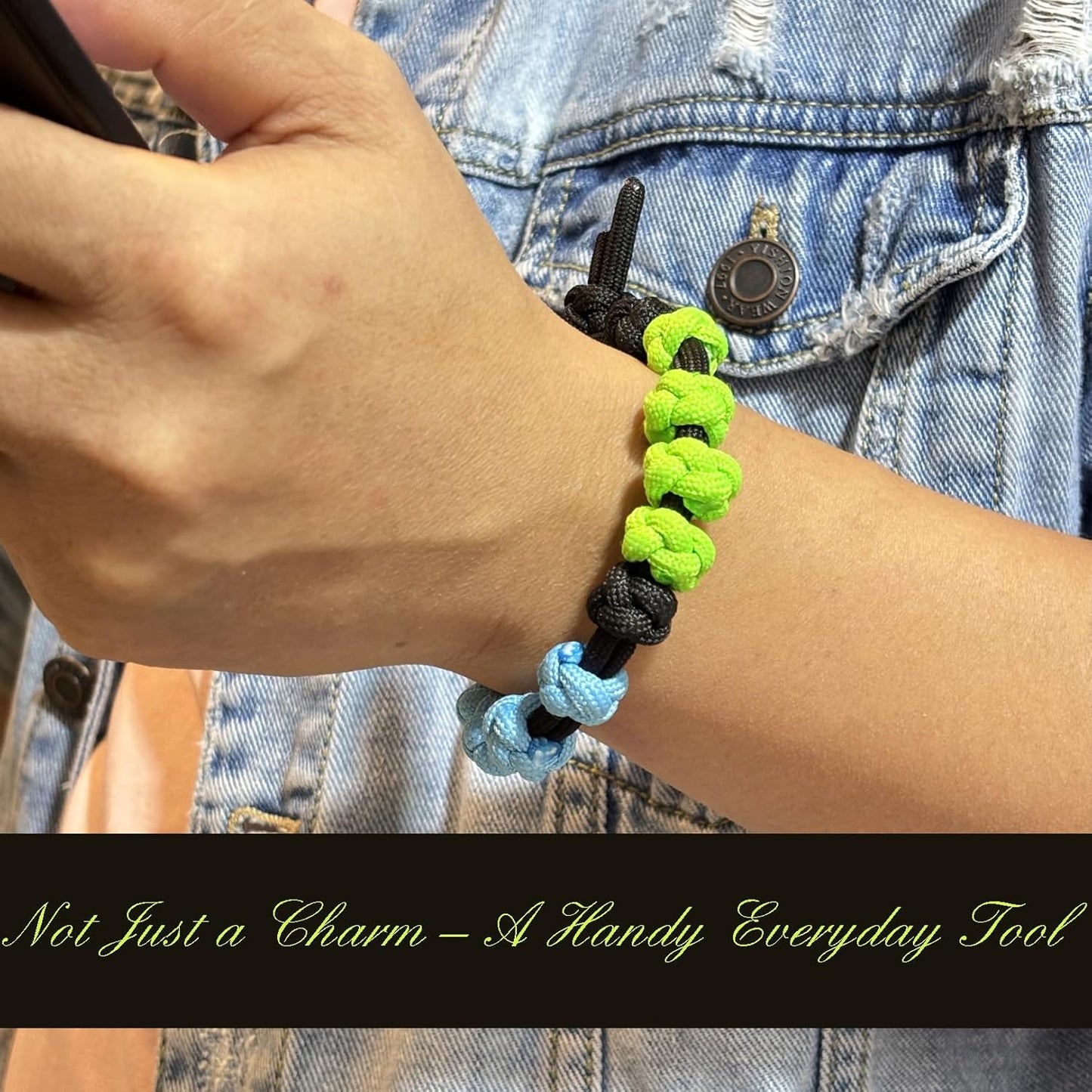 DAOSUN Paracord Ranger Beads Pace Counter, Hand Woven Lop Counter for Swimming Light Weight Golf Stroke Count Bracelet