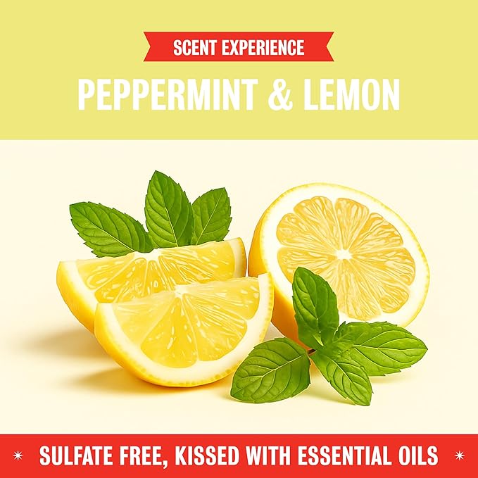 Rebel Green Natural All-Purpose Cleaning Spray - Plant-Based Multi-Surface Cleaner with Essential Oils for Kitchen, Bath, Countertops and More - Peppermint & Lemon Scent - 16 oz - 2 Pack